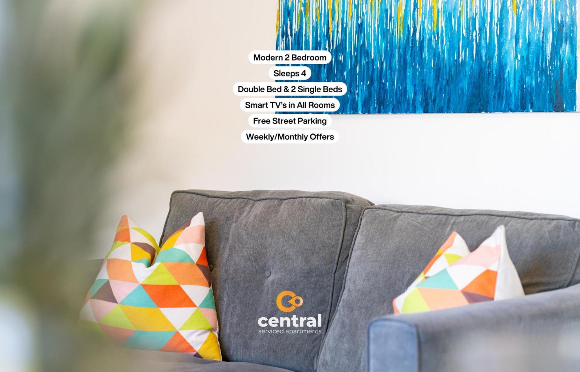 Central Serviced Apartments - 2 Bedroom - Free Street Parking - Fast Wifi - Smart Tvs In All Rooms - Ground Level - Family Neighbourhood - 3 X Double Beds - Heating 24-7 - Trade Stays - Weekly & Monthly Offers Dundee Exteriér fotografie